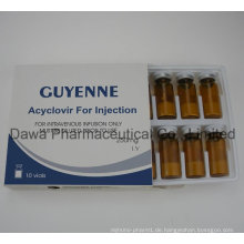 Antivirale Aciclovir-Einspritzung, die für genitalen Herpes simplex / Windpocken / Gürtelrose behandelt
